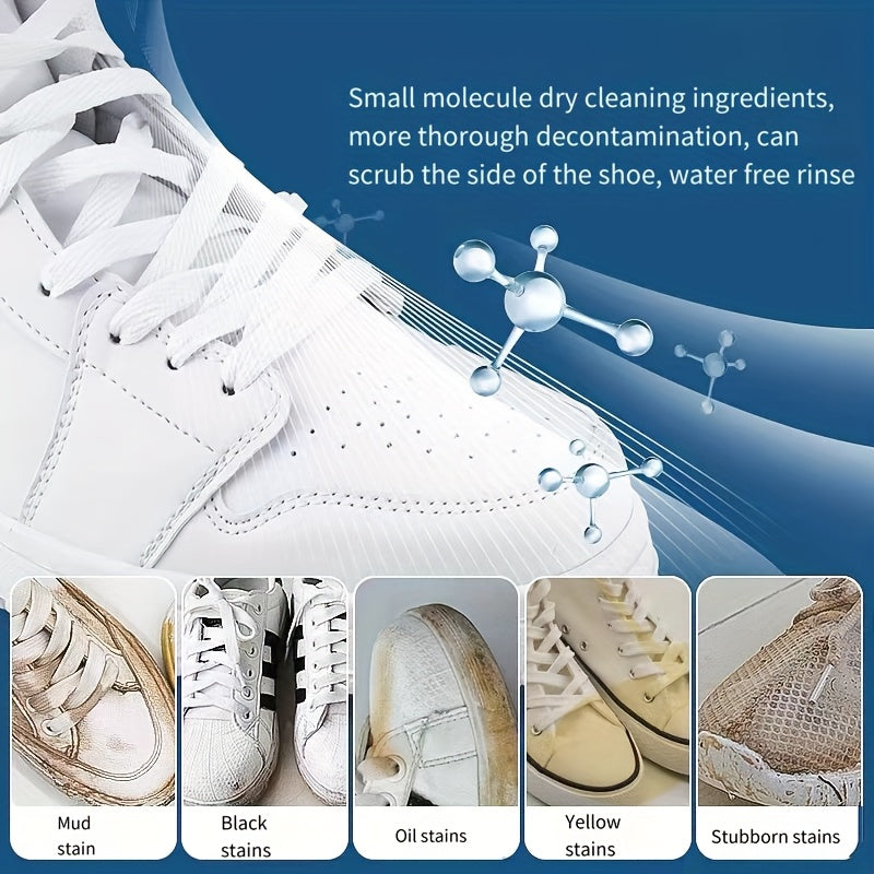 Ouyaaqi Small for white Shoe Cleaner, Advanced for white Shoe Cleaner, Suitable For White Sports Shoes Made Of Leather, Knitting, Canvas, Suede, PU Materials, Outdoor Camping, Cleaning Products, Comfortable Shoes, Multi-functional Cleaner