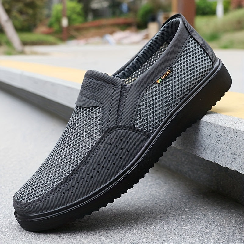[Sneakers] Ultra Lightweight Slip on Casual Shoes- Men'S Comfy Low Top Walking Shoes- Breathable Mesh& Rubber Sole- for Outdoor Activities, Fishing, Park, Workout- Perfect Gift for Men