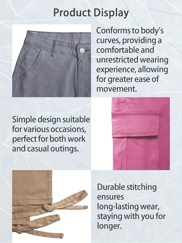 Street Hip-Hop Style Low Waist Multi Pocket Workwear Casual Denim Workwear Pants