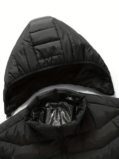 Men'S Heated Jacket with 36 Heating Zones, Winter Cold-Proof Jacket Suitable for Men And Women, Outdoor Sports Coat, Warm Heated Clothing with Three-Level Temperature Adjustment, Usb-Powered Heating with Adjustable Temperature (Battery Not Included)