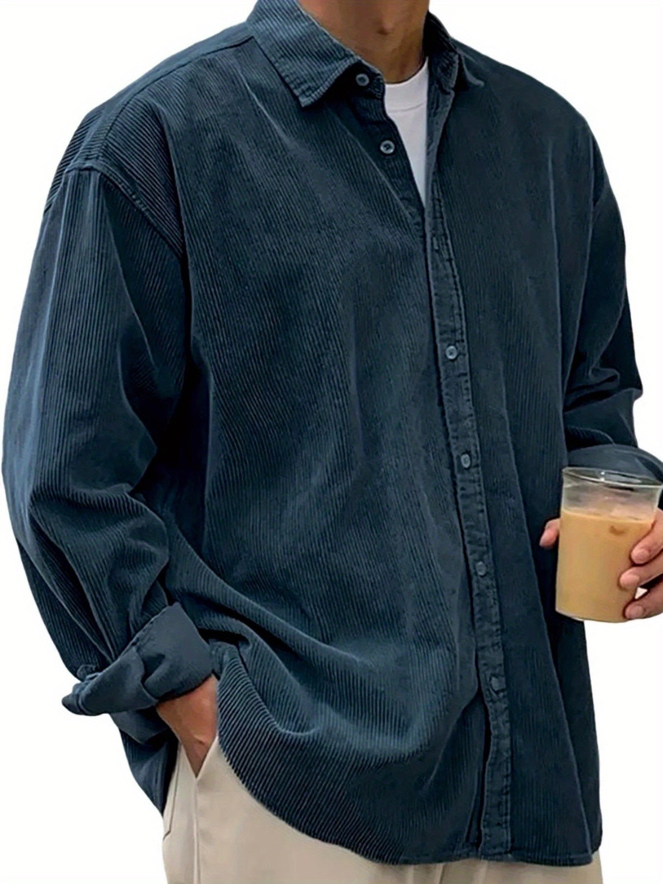 Men's Black Long-Sleeve Shirt - product view 23