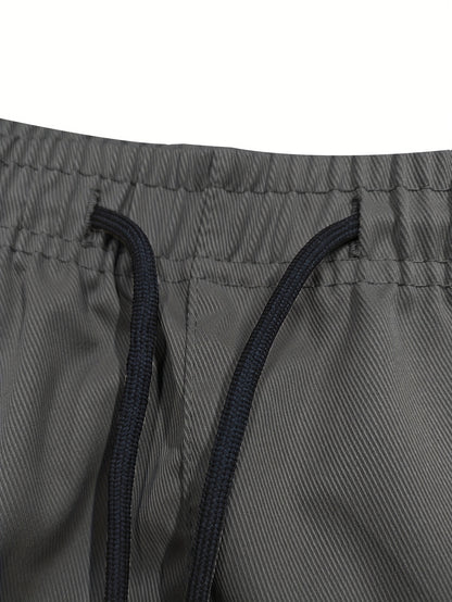 Men's Grey Polyester Cargo Shorts - product view 46