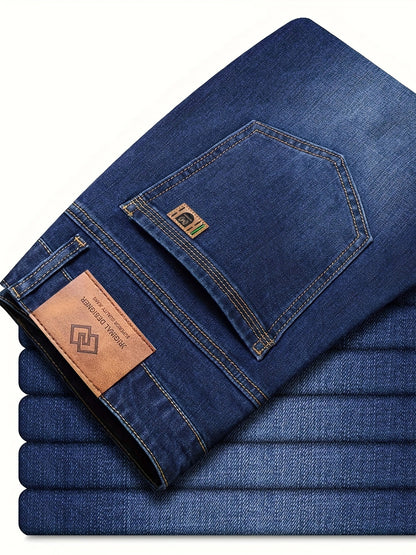 Men'S Straight Leg Jeans with a Classic Design, Perfect for Everyday Use in Any Season