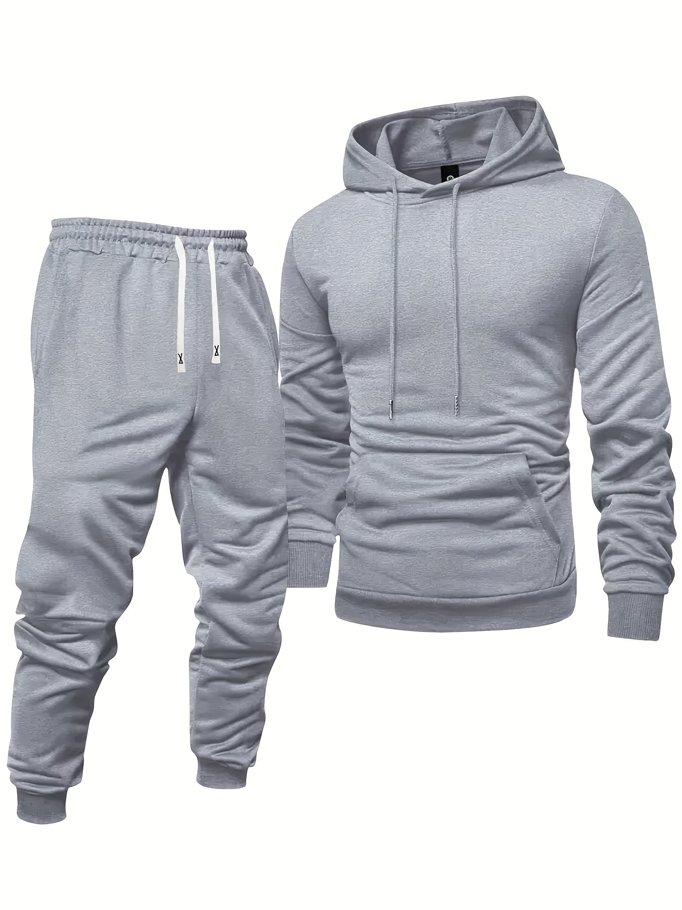 [6pcs Set] Autumn And Winter New Men'S Casual Suit Set, Long Sleeved Hooded Sweatshirt with Long Pants, Drawstring Design, Regular Style, Machine Washable, Suitable for Daily Leisure Outdoor Sports, Outdoor Activities, Casual Wear, Regular Fit
