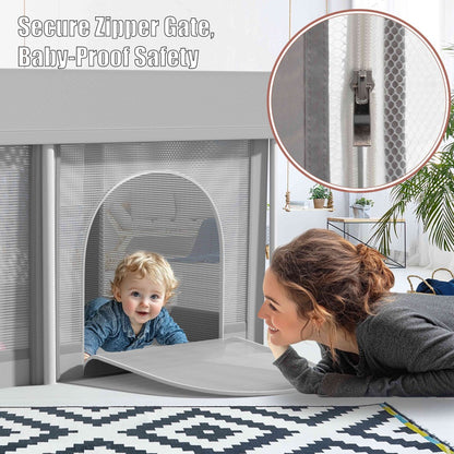 Baby Playpen - Portable Foldable Safe Lightweight