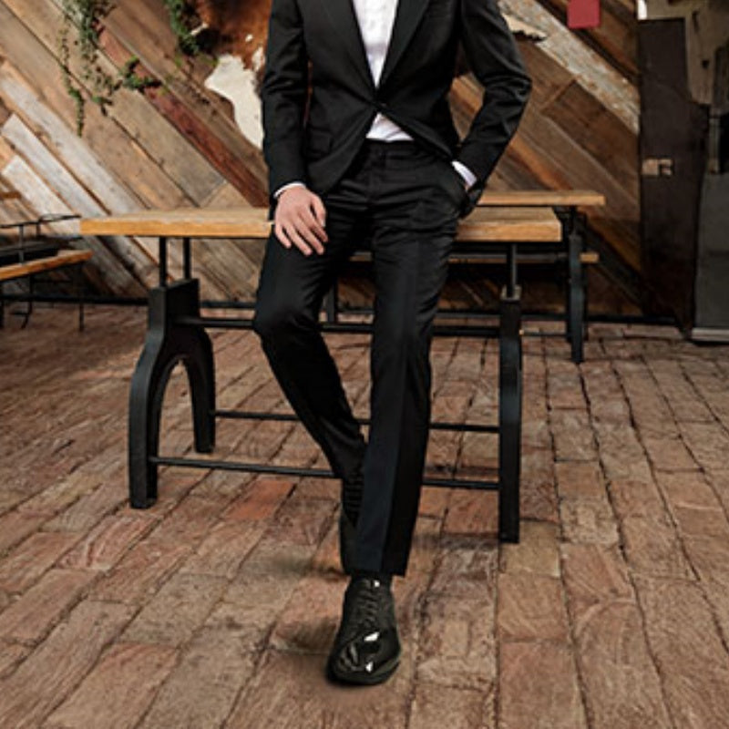 Men's formal tuxedo shoes classic patent velvet lace-up formal oxford shoes for wedding dresses