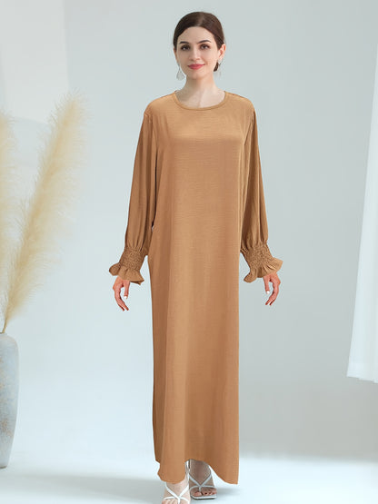 Soft Crepe Material with Pocket Mulim Lady Abaya Prayer Abaya