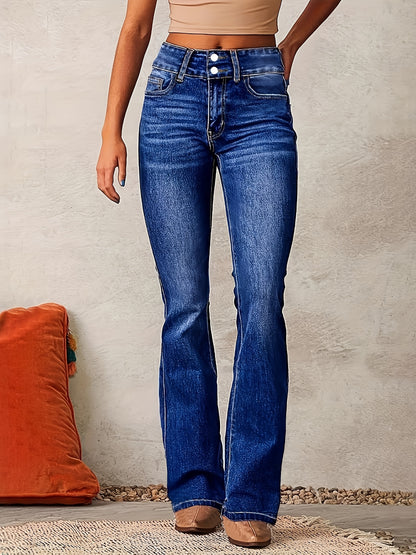 [Elastic Flared Jeans] 2025 Spring And Summer Women's New Elastic Jeans, Washed Retro Street Flared Trousers