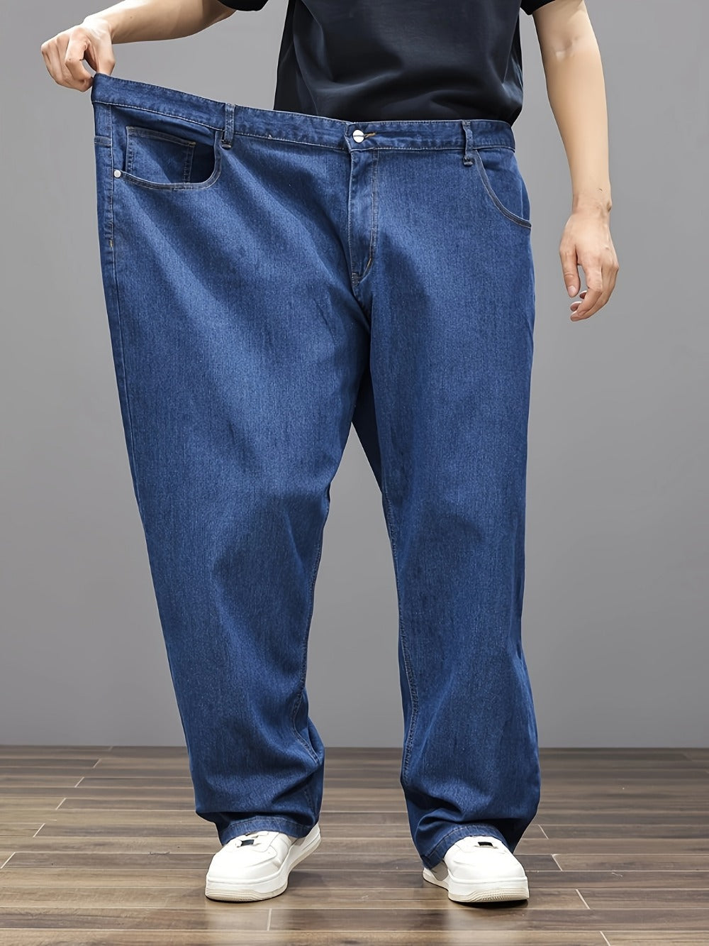 Men's Relaxed Fit Jeans - Classic Wash Clean Finish Travel