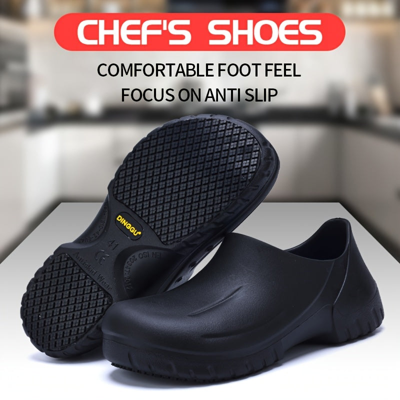 Professional 'S Shoes Are, Anti-Slip, High-Quality Work Shoes with Thick EVA Soles And Odor-Proof Casual Shoes Suitable for Kitchens, Hospitals, And Restaurants. They Are Designed in Black, Easy