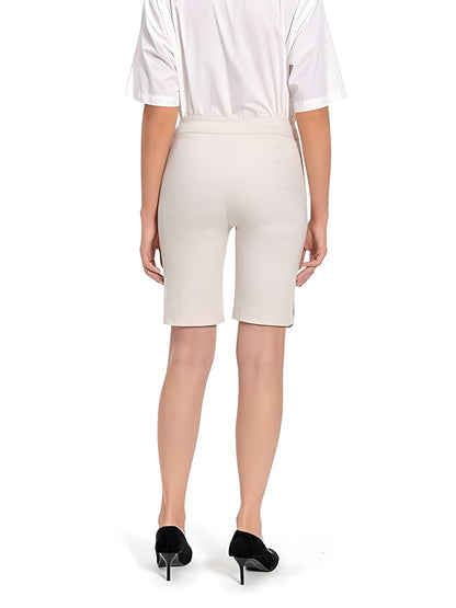 Women'S Tulip Hem Pull on Work Shorts Super Stretchy, Casual Dress Style with Front Pockets