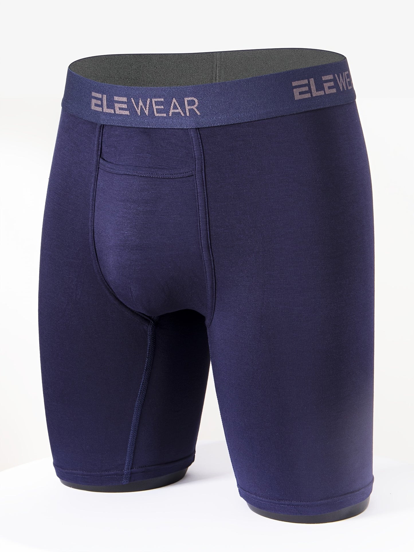 Men's Long Modal Underwear Top Opening Moisture Wicking Soft and Comfortable Extended Sports Underwear Boxer Brief