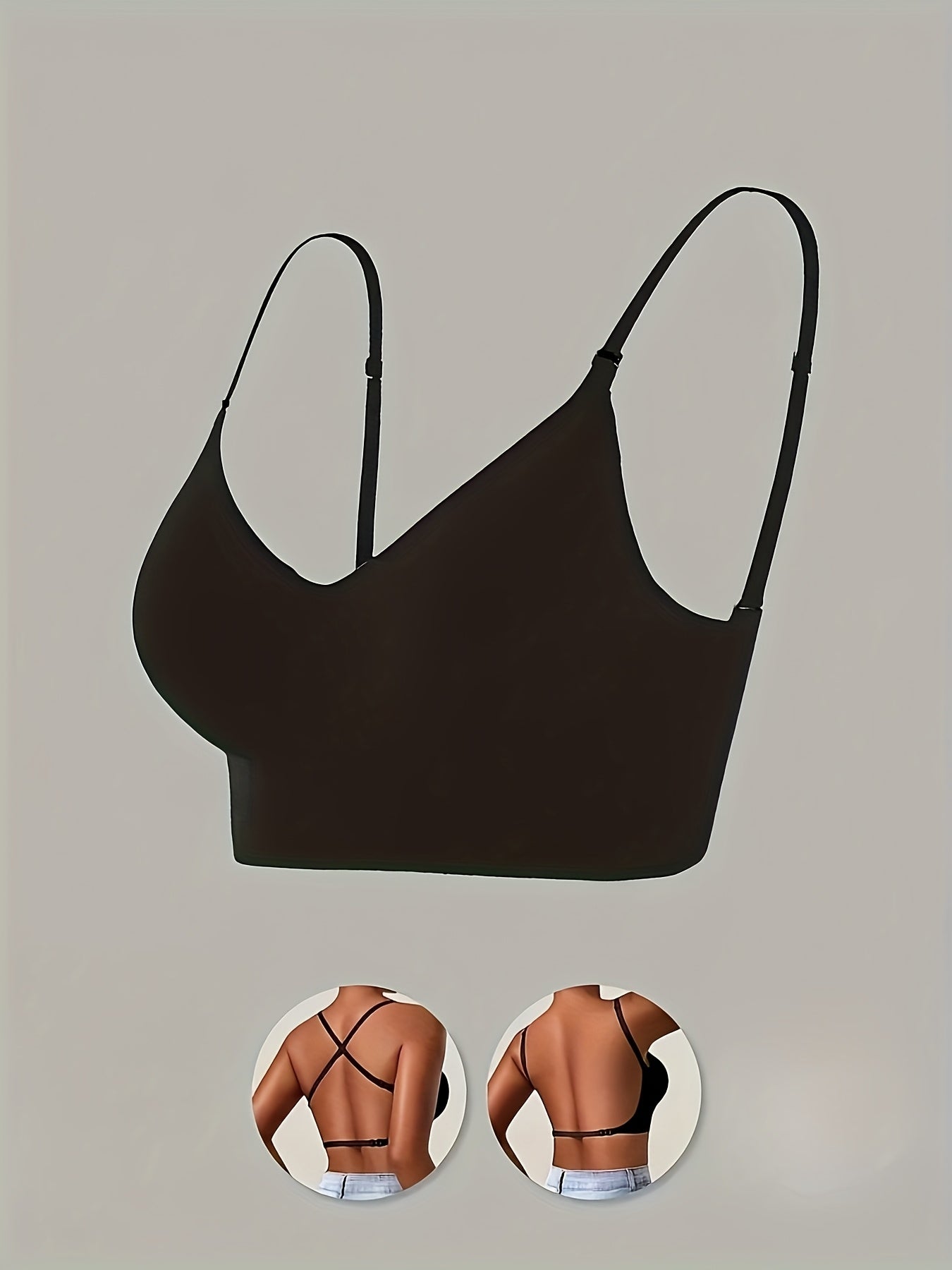 [Wedding Evening Formal] 4pcs Women's Sexy Backless Strapless Bra - Adjustable Shoulder Straps, Seamless Opaque Cups, No Underwire Needed - Thin Wedding, Evening & Formal Bra for Bridal, Parties - Everyday & Special Occasion Lingerie, Party Wear, Elegant