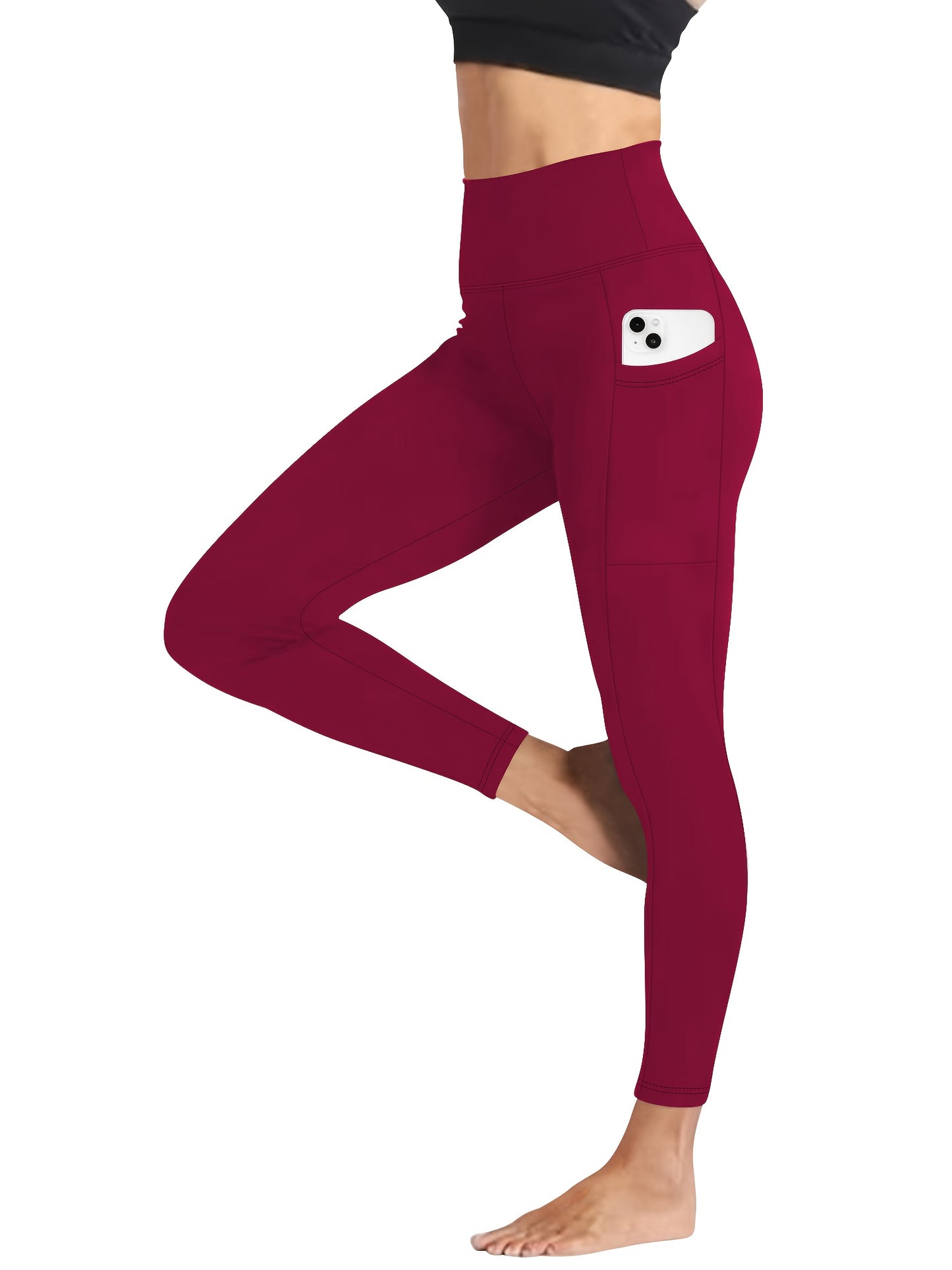 High-Waisted Women'S Yoga Pants - Tummy Control, Butt-Lifting, Soft Elastic Exercise Pants, Breathable Fitness Cycling Yoga Pants Suitable for All And Outdoor Sports Occasions