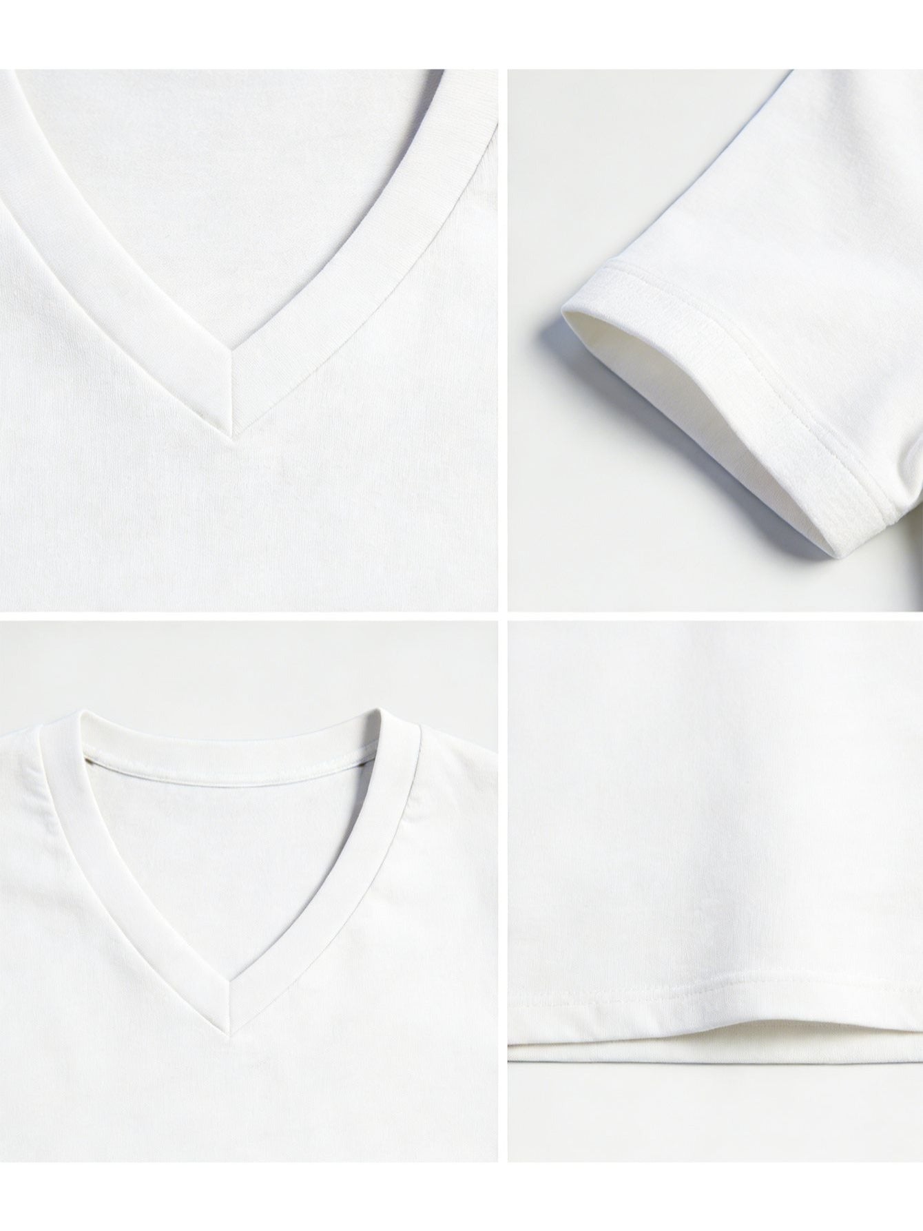 Men's HY01-Black-3pcs V-Neck Slim-Fit T-Shirt - product view 3
