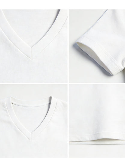 Men's HY01-Black-3pcs V-Neck Slim-Fit T-Shirt - product view 3
