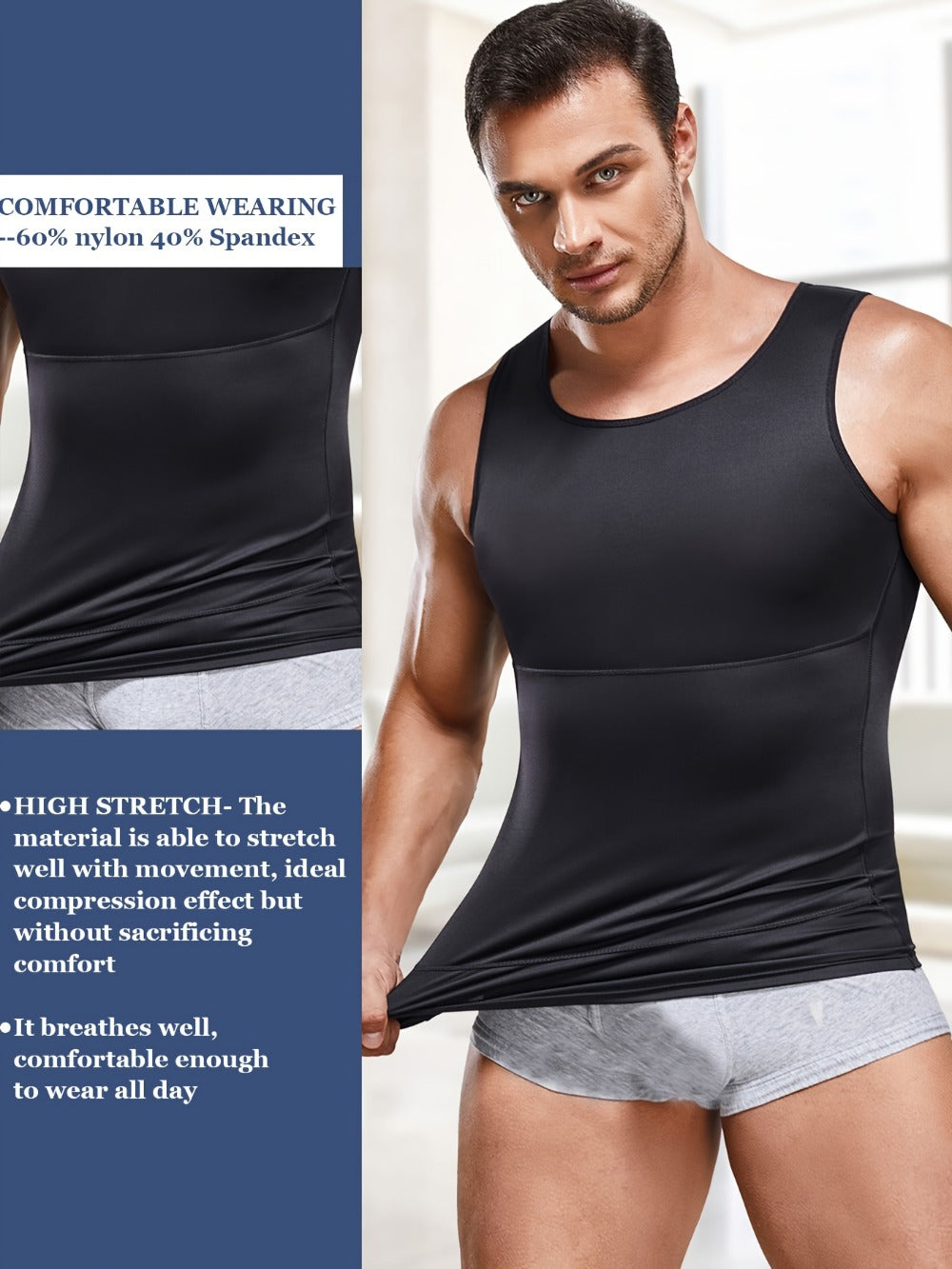Men's Solid Color Tank Top - Sleeveless 855333