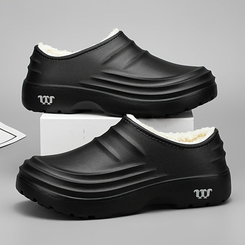 Women's Winter Slip-Resistant Work Shoes with Thick Insulated EVA Sole - Anti-Odor, Warm & Suitable for Kitchen, Hospital, Restaurant Use - Heavy-Duty EVA Sneakers (Black), Women Shoes