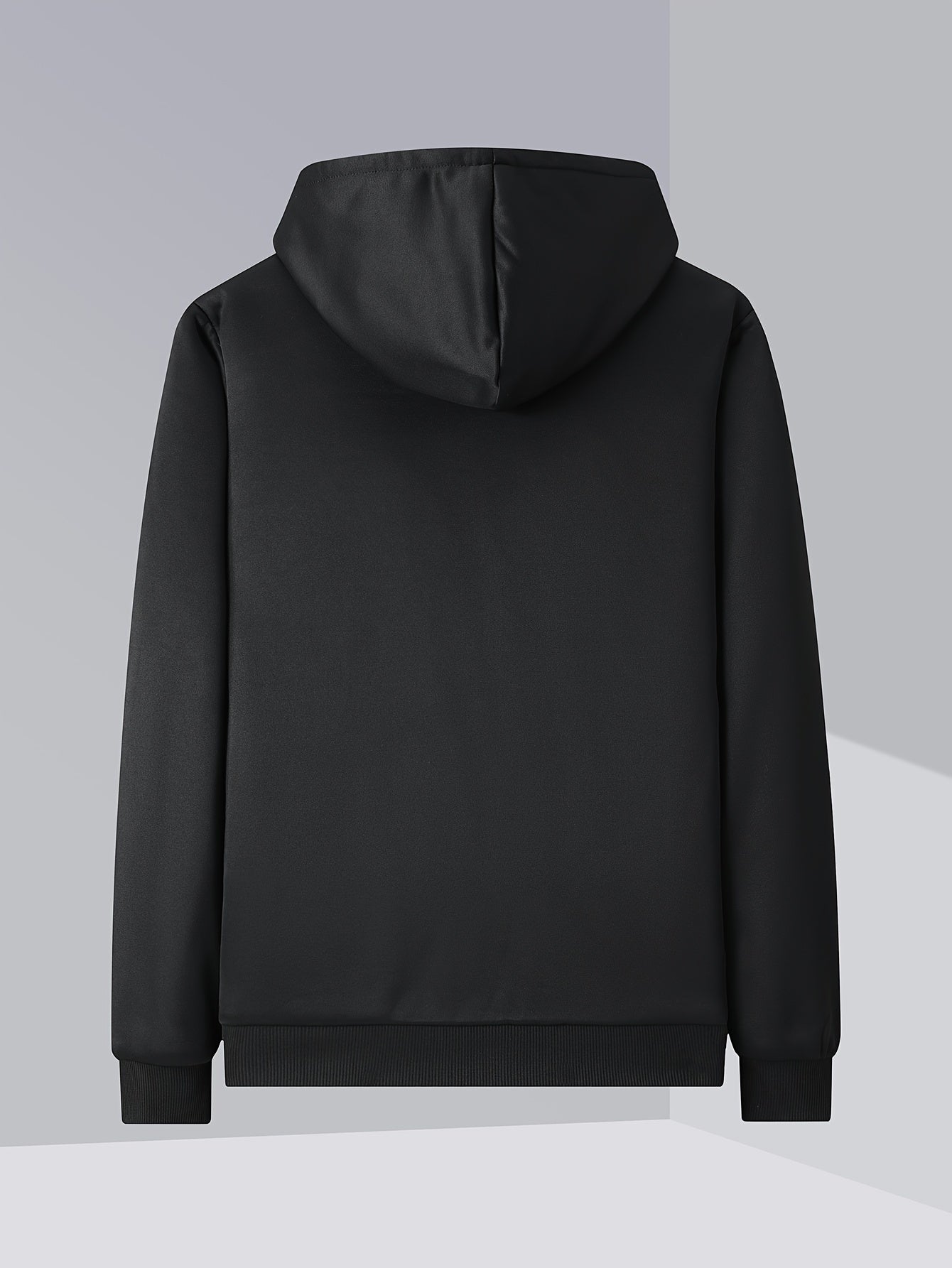 Men's Winter -Lined Thick Warm Hoodie Jacket, Athletic Zip-Up Sweatshirt with Pockets