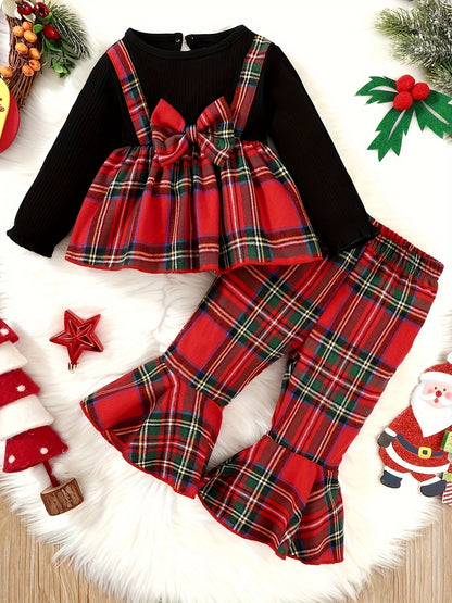 Girls' Autumn And Winter Two-piece Set, New Children'S Spring And Autumn Fashionable Western-style Top, Winter Pants, Girls' Pants, Skirt Set, for Outdoor