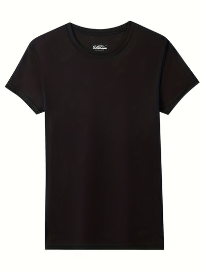 5pcs Women's Quick Dry Crew Neck Short Sleeve T-Shirt, Moisture Wicking, 50+, Size S-2XL, Activewear Essentials, Travel Apparel, Versatile Tee, Minimalist Style, Breathable Fabric, Moisture Wicking Fabric, Women's Tshirt, Multipack Shirts, Fitness