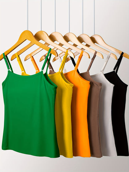 6pcs Women's Summer Thin Top with Bottom Lining And Beautiful Back