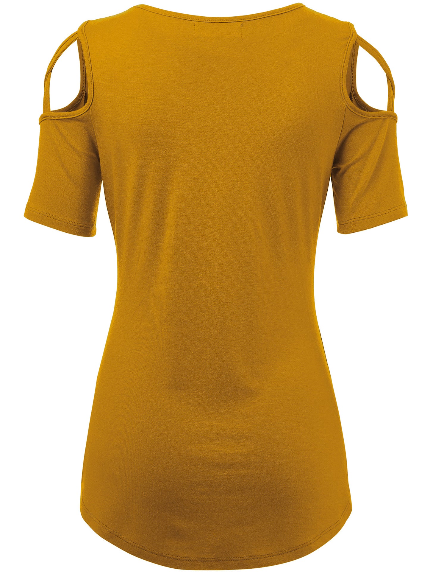 Women's Casual Open Strap Shoulder Short Sleeve Top