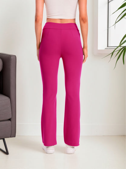 Casual Flare Pants With Sailor Button