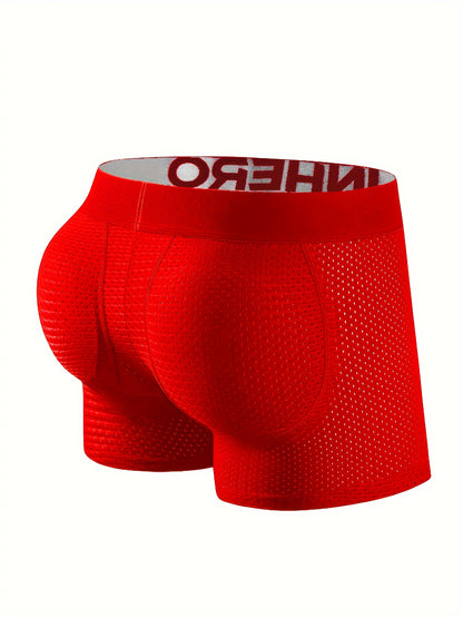 New Men'S Boxers Featuring Butt Pads, Made from Breathable Mesh, Designed for Comfort And Elasticity, Perfect for Lounging at for home