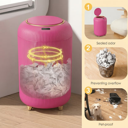 Touchless Smart Trash Can - Automatic Lid and Odor-Sealing Design
