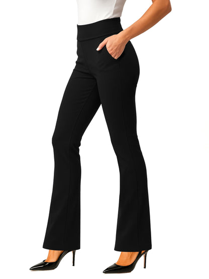 Women's High-Waist Dress Pants, High-Waist Leggings, Work and Casual Trousers, Sweatpants with Pockets, Suitable for the,, S, Daily Life, Work, Etc.
