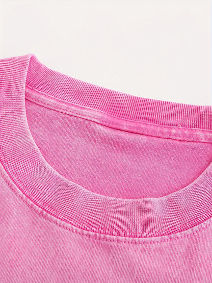 A 250G Washed Short-Sleeve Top with a Round Neck Featuring The Phrase 'GOD IS GOOD', Showcasing a Unique Double-Sided Design. This Is a New Collection for Spring And Summer Suitable for Both Men And Women