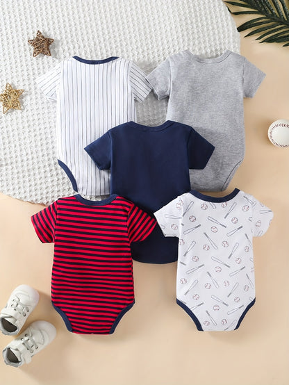 Baby Boy Cartoon Jumpsuit - Short Sleeve