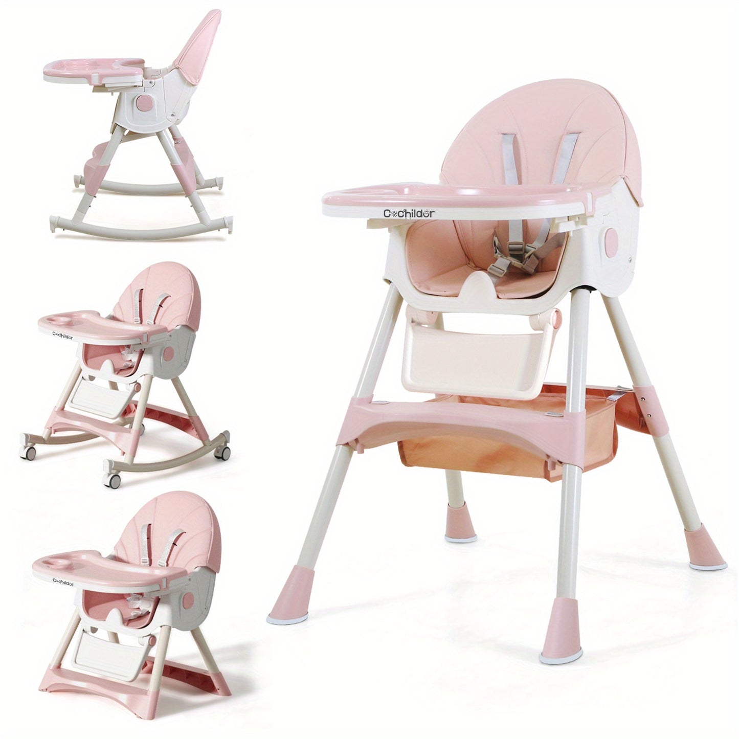 Multi-Functional Dining Chair, Outdoor Dining Chairs, Switchable in Multiple Forms, Adjustable Backrest in Multiple Levels, Five-Point Seat Belt, Portable And Foldable - Perfect for Outdoor Travel And Holiday Gift Giving
