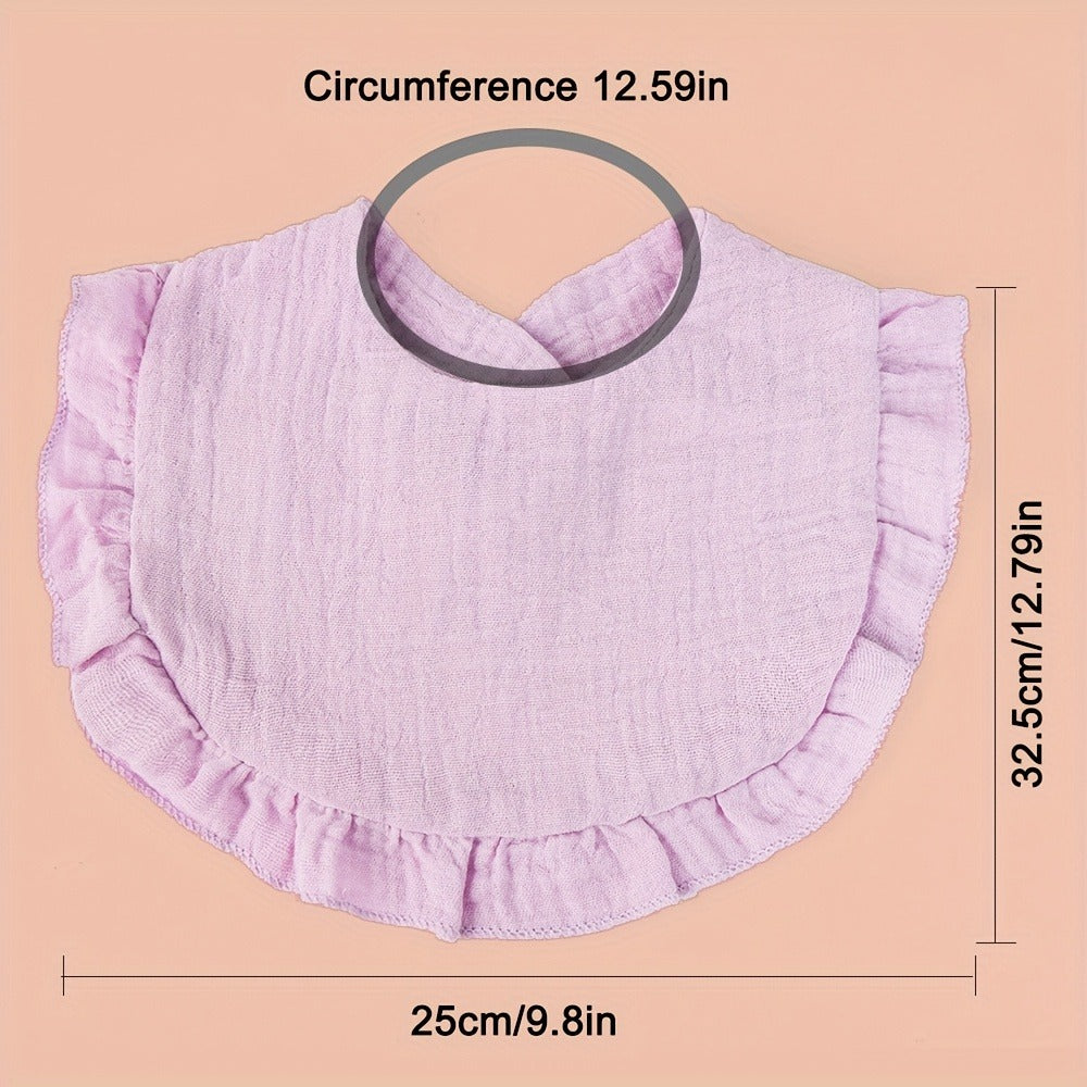 Muslin Baby Bibs 10-Pack - Adjustable Drool Bibs