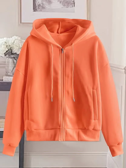 Women'S Winter Coats, Women'S Slim-Fit Hooded Jackets, Classic Design with Zippers And Drawstrings, Suitable for Multiple Occasions Such As Commuting And Shopping | Women'S Autumn And Winter Clothing | Casual And Elegant Women'S Clothing | K-Pop Fas
