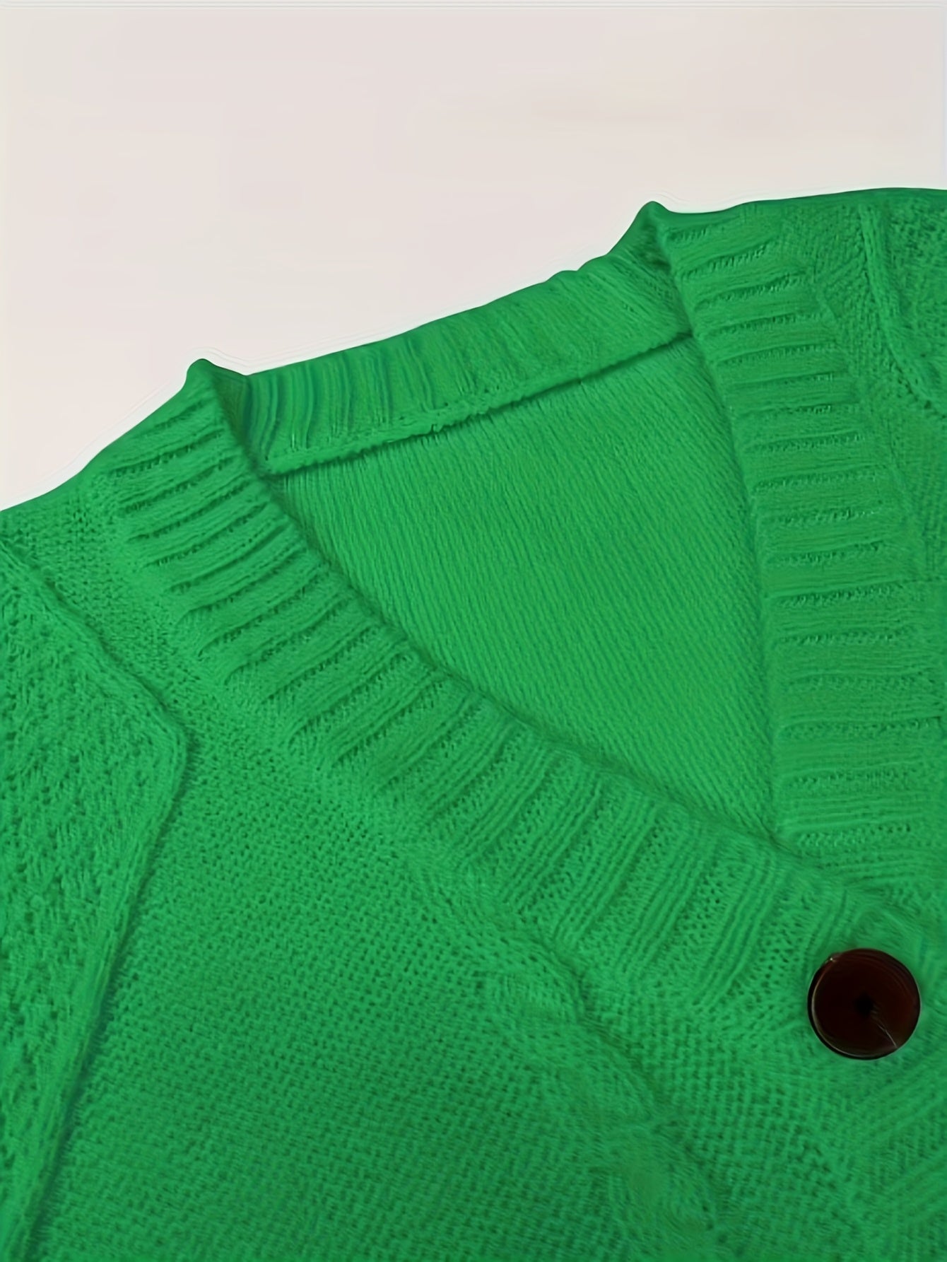 [Cozy Cable Cardigan] Plus Size - Cozy Plus Size Cable Cardigan - Soft Long Sleeve Open Front Layer for Comfortable Everyday Wear