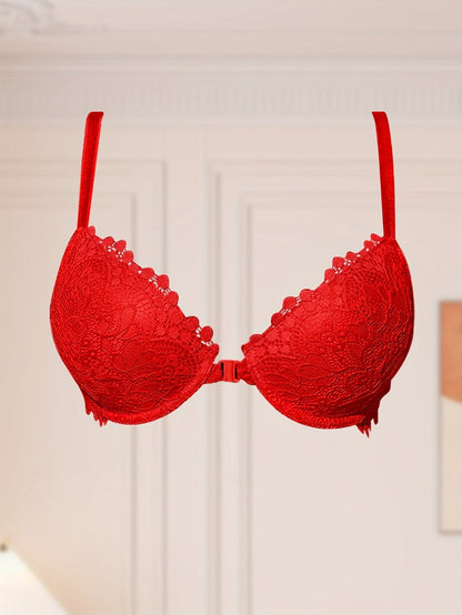 Women's Underwire Bra - Lace, Underwire - Red