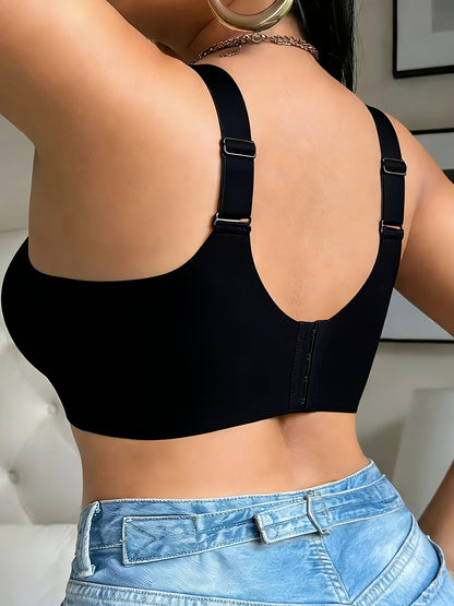 Bras for Women Supportive Wireless Push Up Bra Full Coverage No Underwire Seamless Plus Size for Older Women