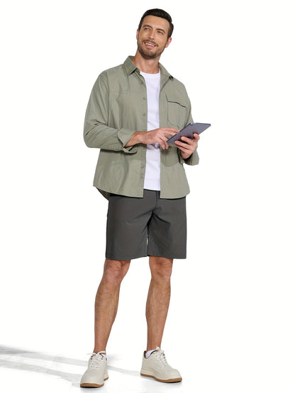 Men's Golf Shorts 9" Hiking Work Sports Casual Stretch Quick Dry High Quality Lightweight Work Shorts with 5 Pockets Quick Dry, Stretchy Comfort for Hiking & Leisur