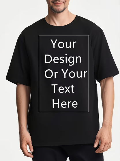 Men'S Stylish And Comfortable Custom Print T-Shirt with Round Neck And Short Sleeves, Blending Trendiness And Fashion, Plus Size