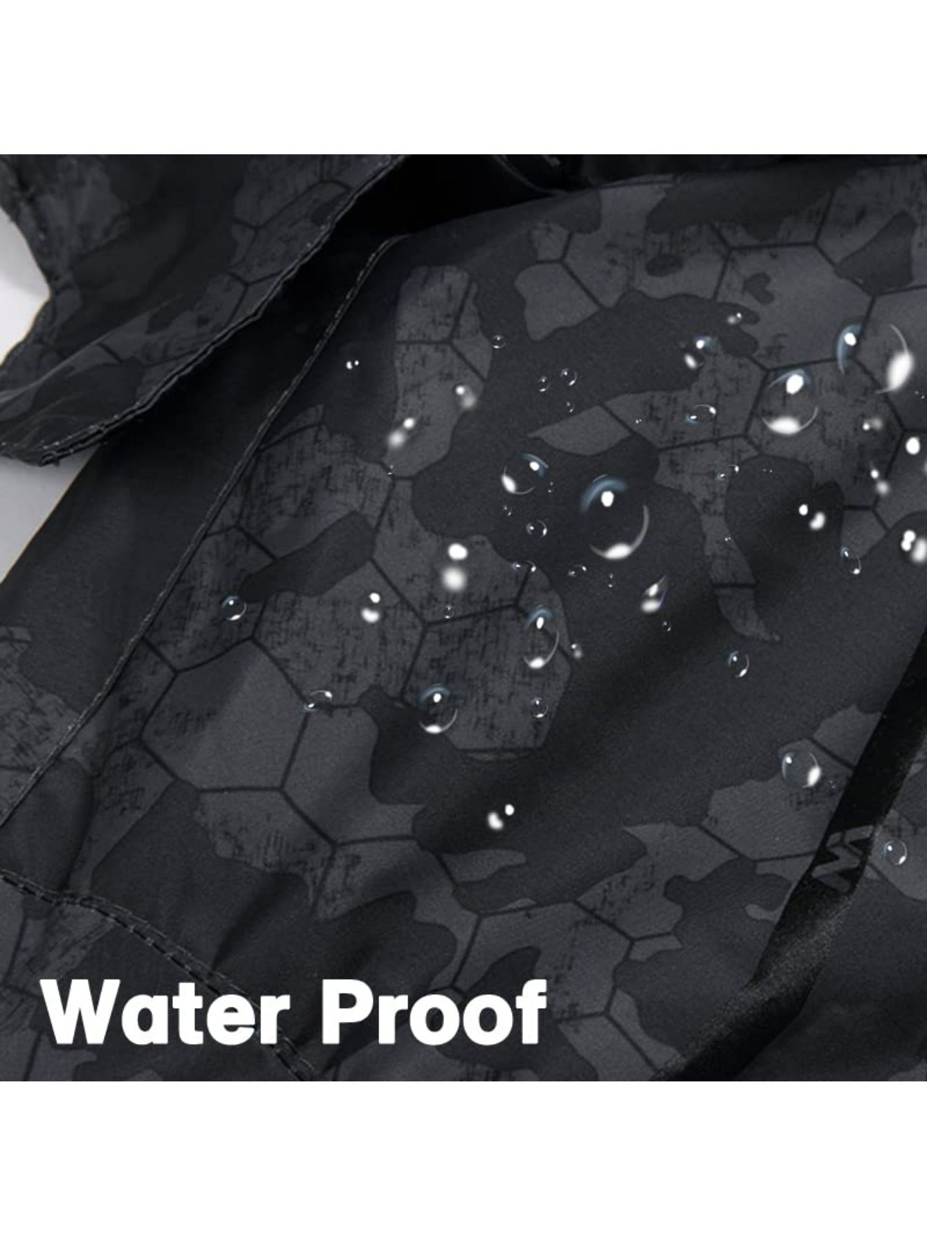 Men'S Rain Jacket Waterproof Lightweight Packable Raincoat Pullover Windbreaker with Hood for Hiking Running