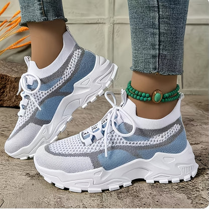 Sneakers, 2026 New Women's Shoes, Women's Casual Low-top Sports Shoes, Thick-soled Breathable Tennis Shoes, Sports Shoes Suitable for Gym And Casual Wear (PVC Soles), Women's Shoes, Women's Road Running Shoes, Outdoor Shoes