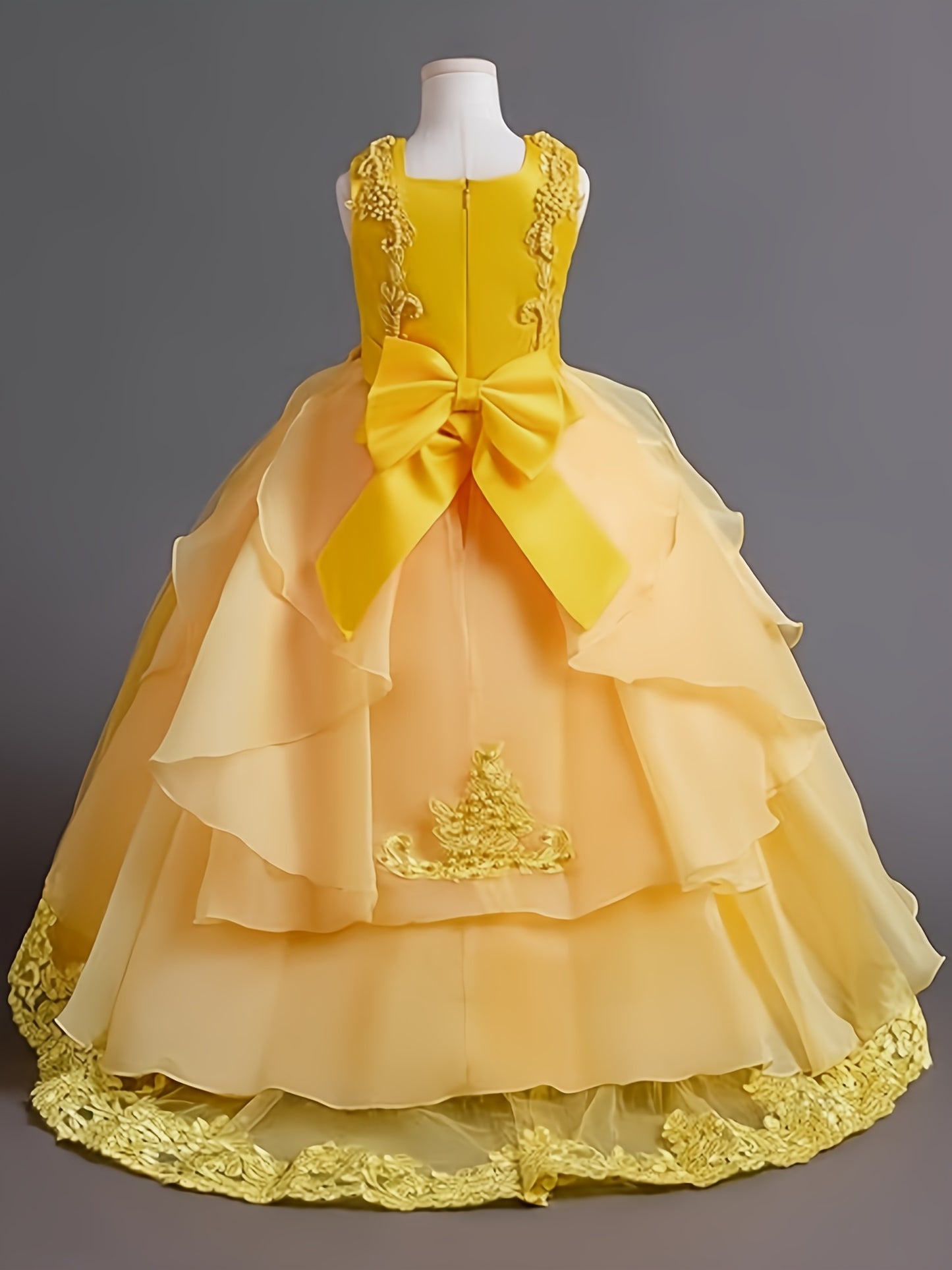 (Size Is Slightly Larger, Recommended To Purchase One Size Smaller Than Usual) Flower Dress Princess Puffy Tulle Dresses Bridesmaid Wedding Communion Birthday Party Pageant Maxi Prom Gown For Kids