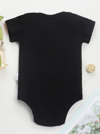 100% Baby Onesies Blessed by God Spoiled by My Grandma Protected by Both Letter Print Versatile Soft Round Neck Baby Onesies, for Outdoor
