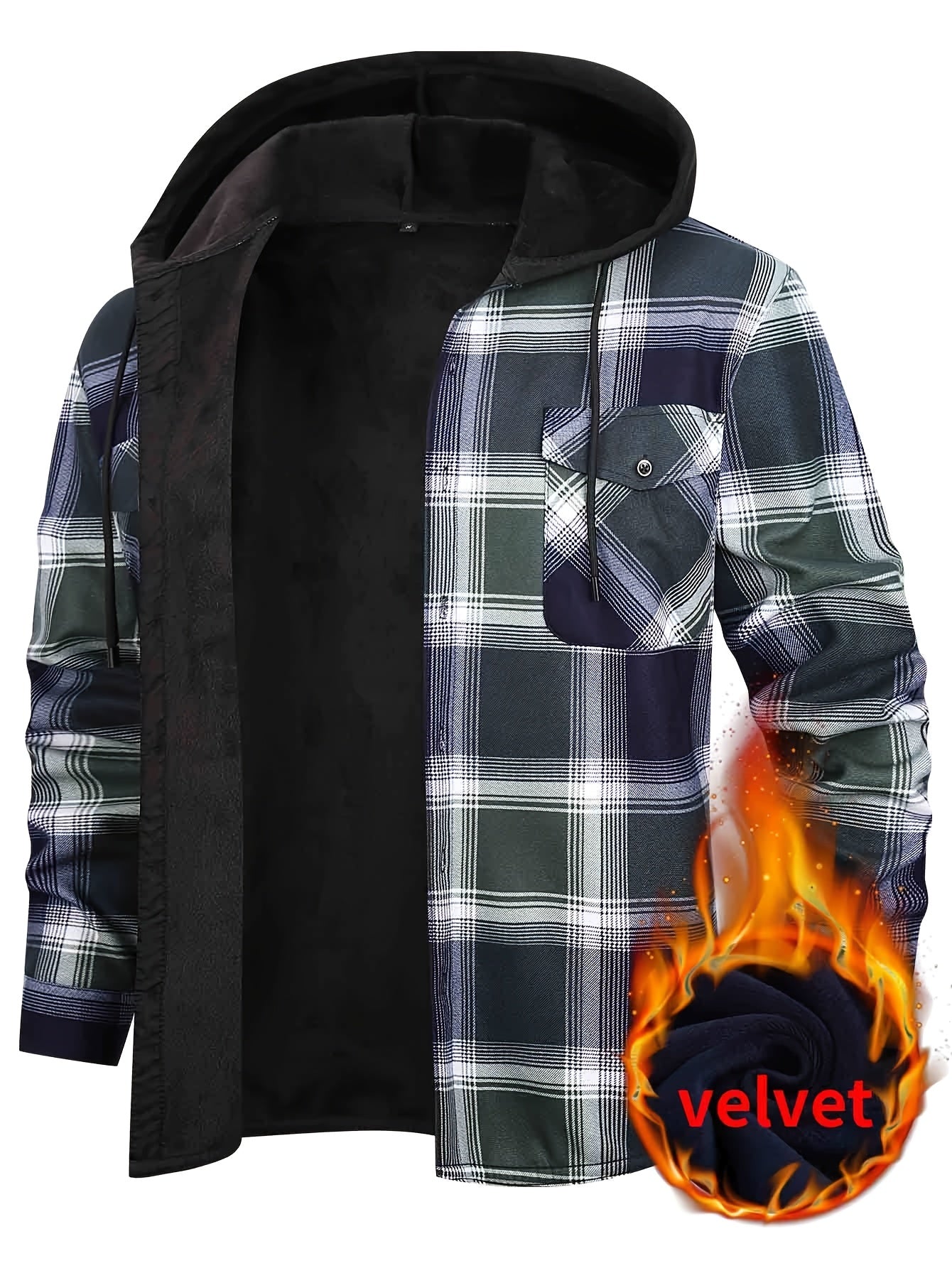 Men'S Autumn And Winter Casual Fashion Sports Fleece-Lined Thickened Sweatshirt