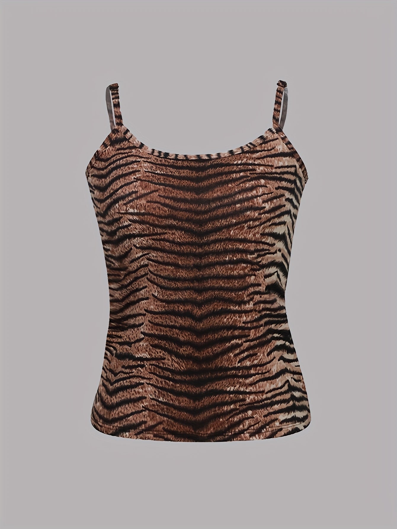 5pcs Set Of Summer Sexy Leopard Print Camisoles for Outerwear And Innerwear, Top And Base Shirt