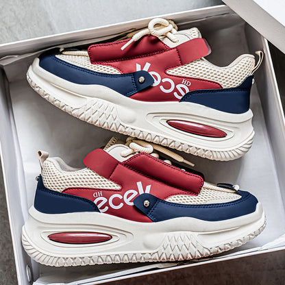 Sneakers, Men's Casual Sports Shoes- Durable PU Sole, Round Toe Low-top Design, Breathable Running Shoes, Suitable for Hiking, Outdoor Activities and Daily Wear