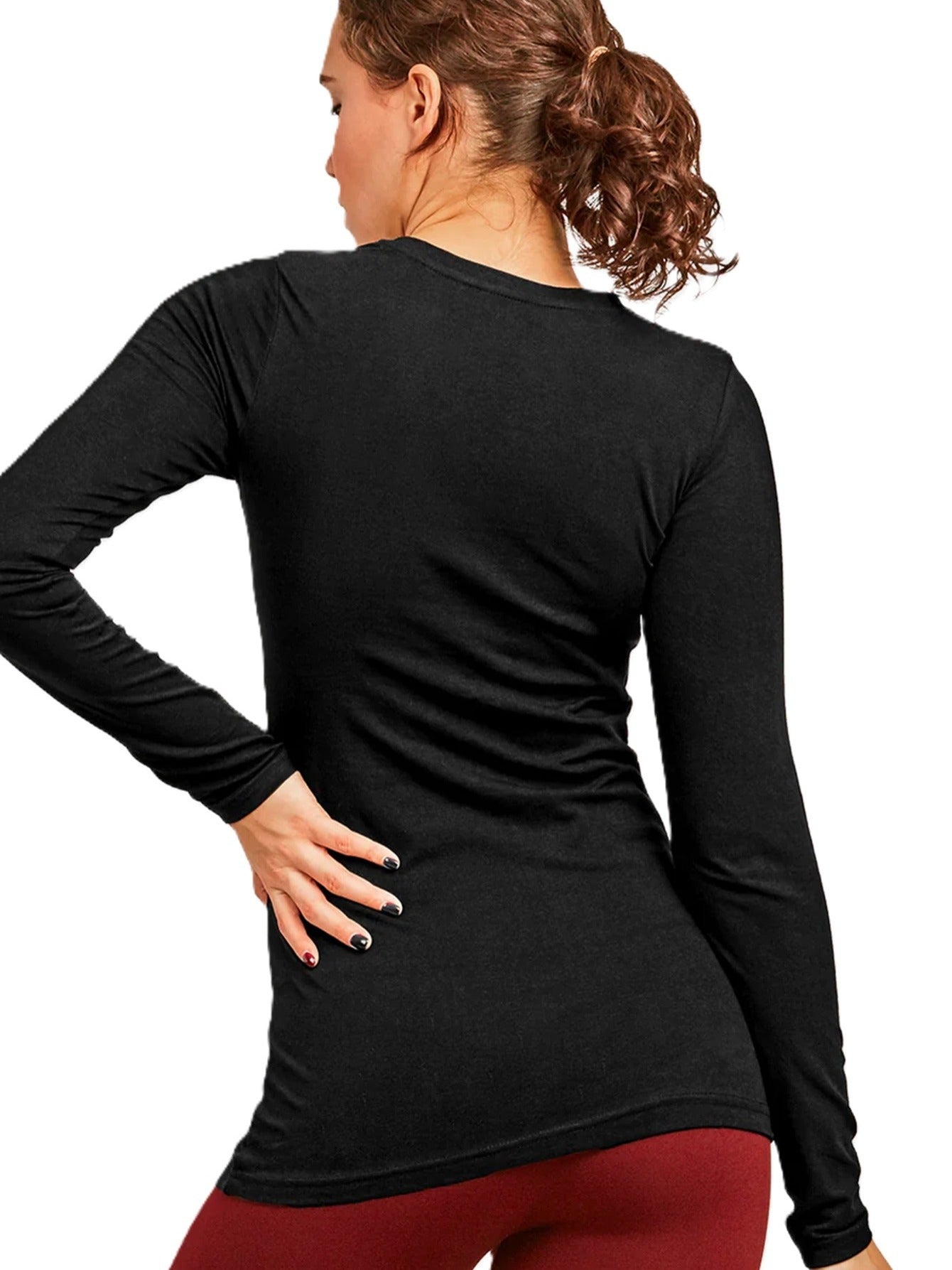 LADIES LONG SLEEVE CLASSIC FIT CREW NECK T-SHIRT