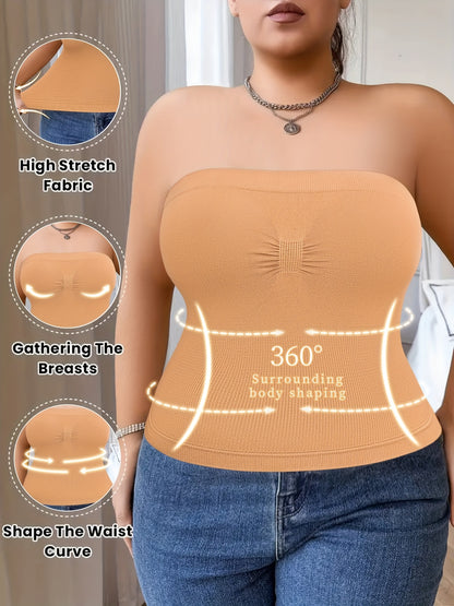 Plus-Size Tummy Control Bodysuit for Women - Comfortable, Breathable Shapewear